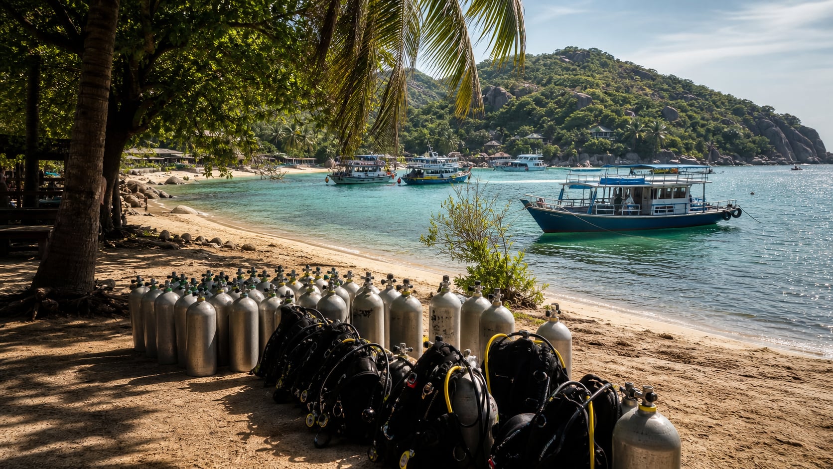 Tauchen in Thailand bei Gewitterstimmung