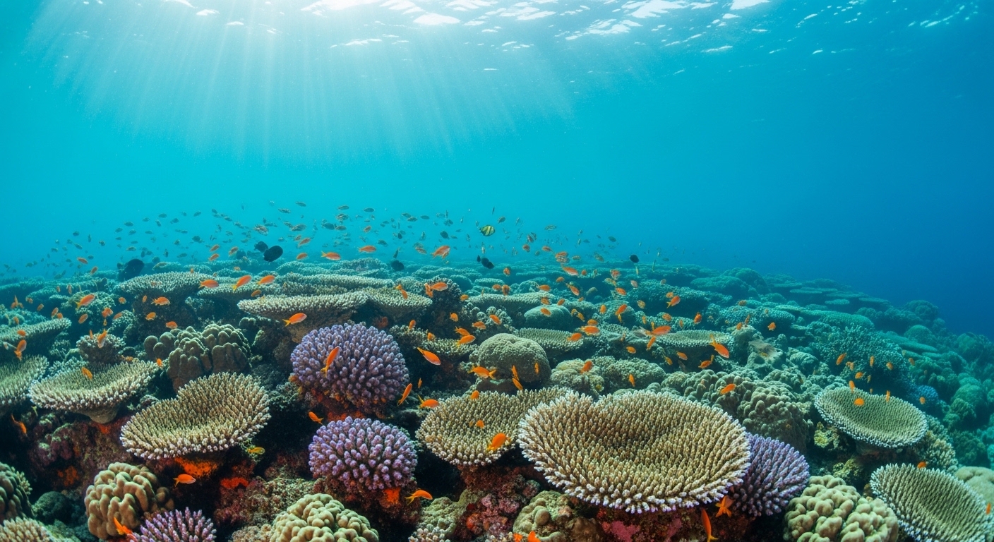 Bunter Korallengarten mit tropischen Fischen am Japanese Garden Tauchspot Koh Tao
