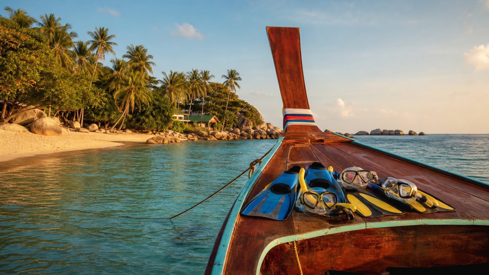 Privatboot-Schnorcheltour in türkisblauem Wasser rund um Koh Tao