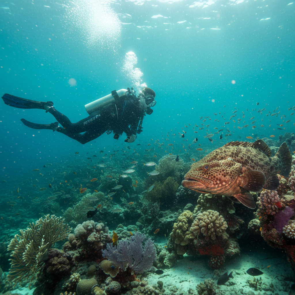 Dramatischer Himmel über dem Meer bei Koh Tao im September mit Tauchboot